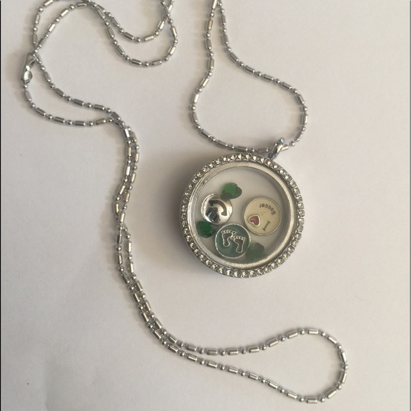Jewelry - Floating Charm Necklace-I love soccer